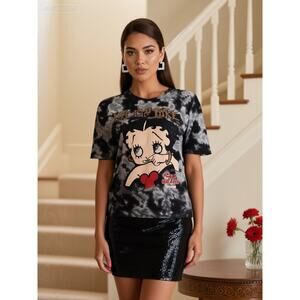 Minime Paris, Hand Embroidered Betty Boop, NWOT